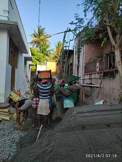 Slab concrete progress