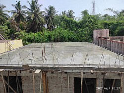 Roof slab concrete complete site progress photos